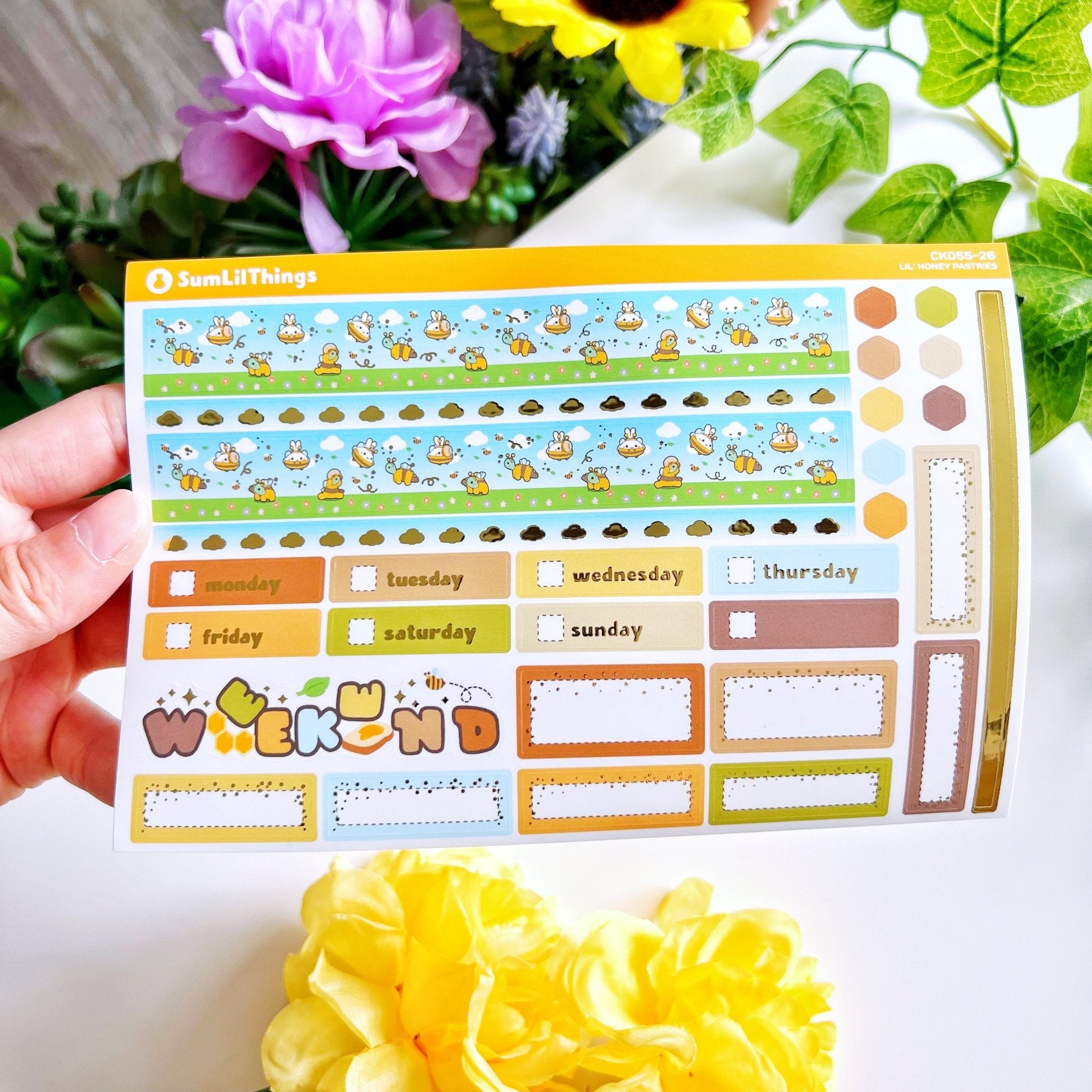 Hobonichi COUSIN - Lil&#39; Honey Pastries - Gold Foil - SumLilThings