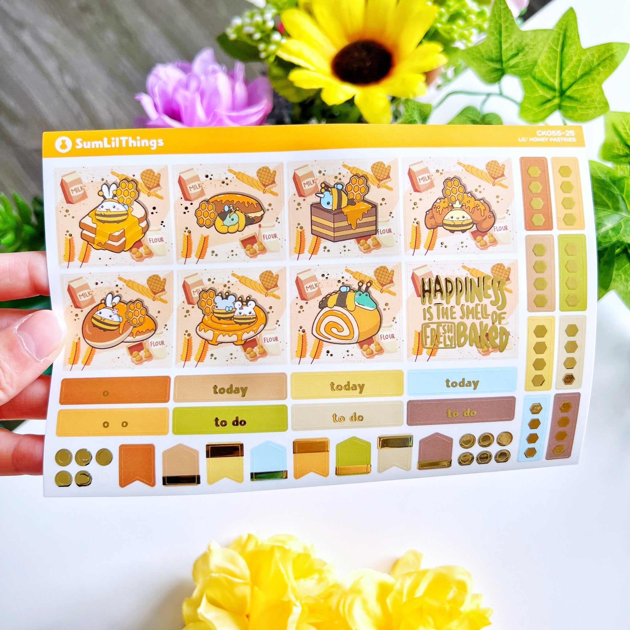 Hobonichi COUSIN - Lil&#39; Honey Pastries - Gold Foil - SumLilThings