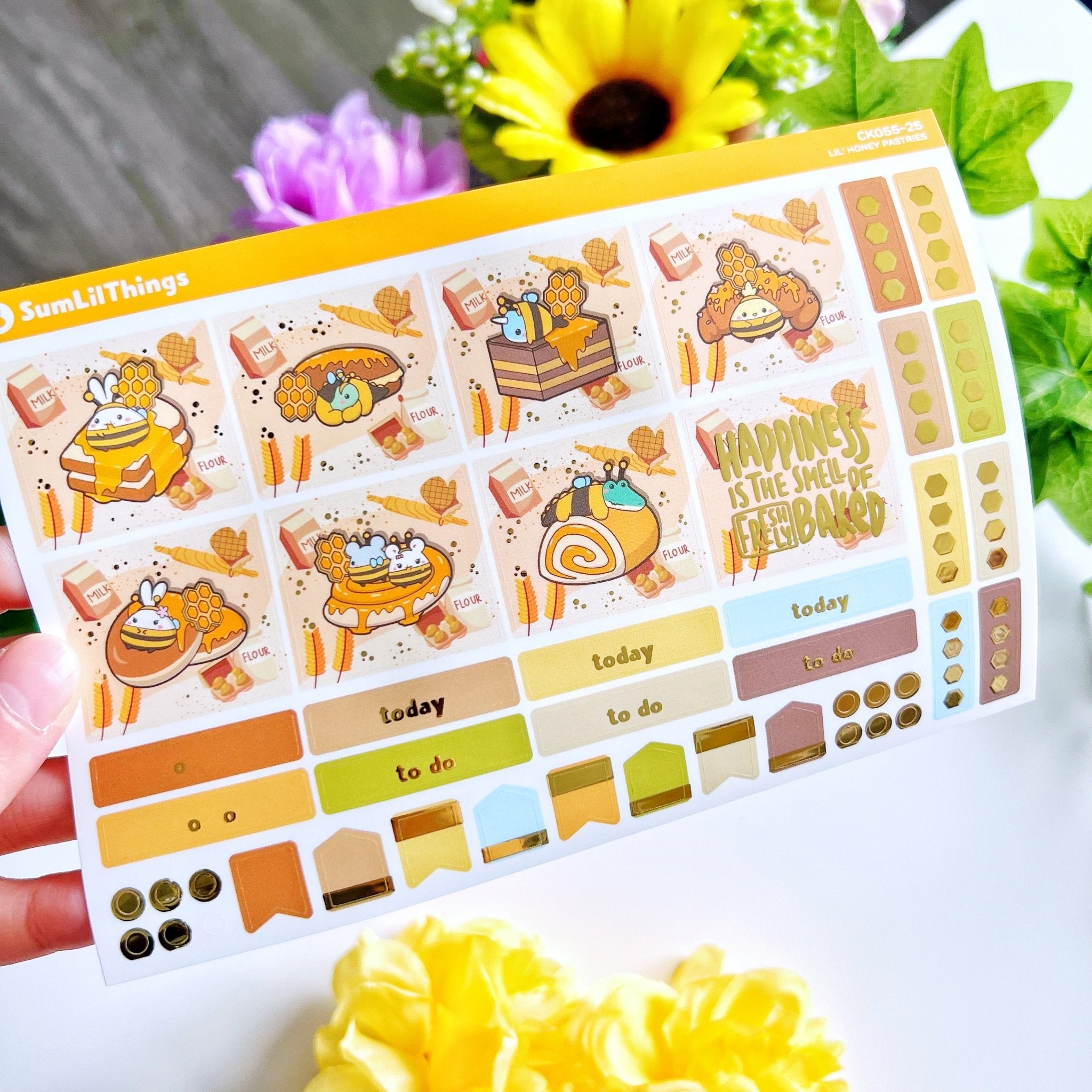 Hobonichi COUSIN - Lil&#39; Honey Pastries - Gold Foil - SumLilThings