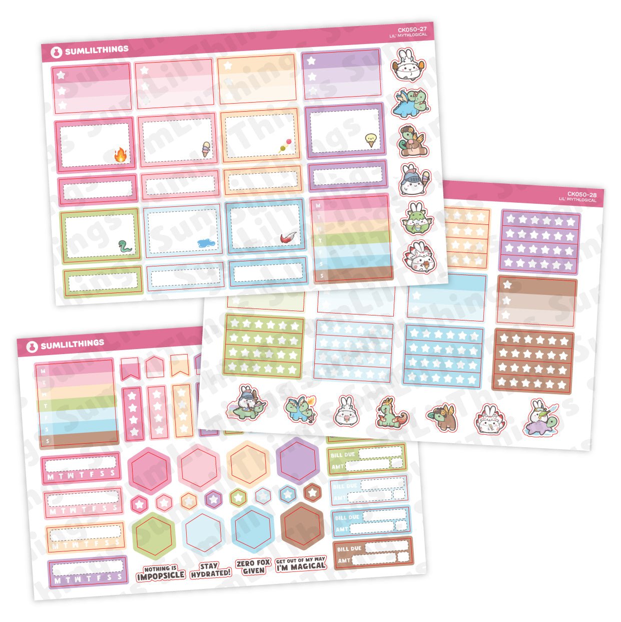 Hobonichi COUSIN - Lil' Mythological - Gold Foil - SumLilThings