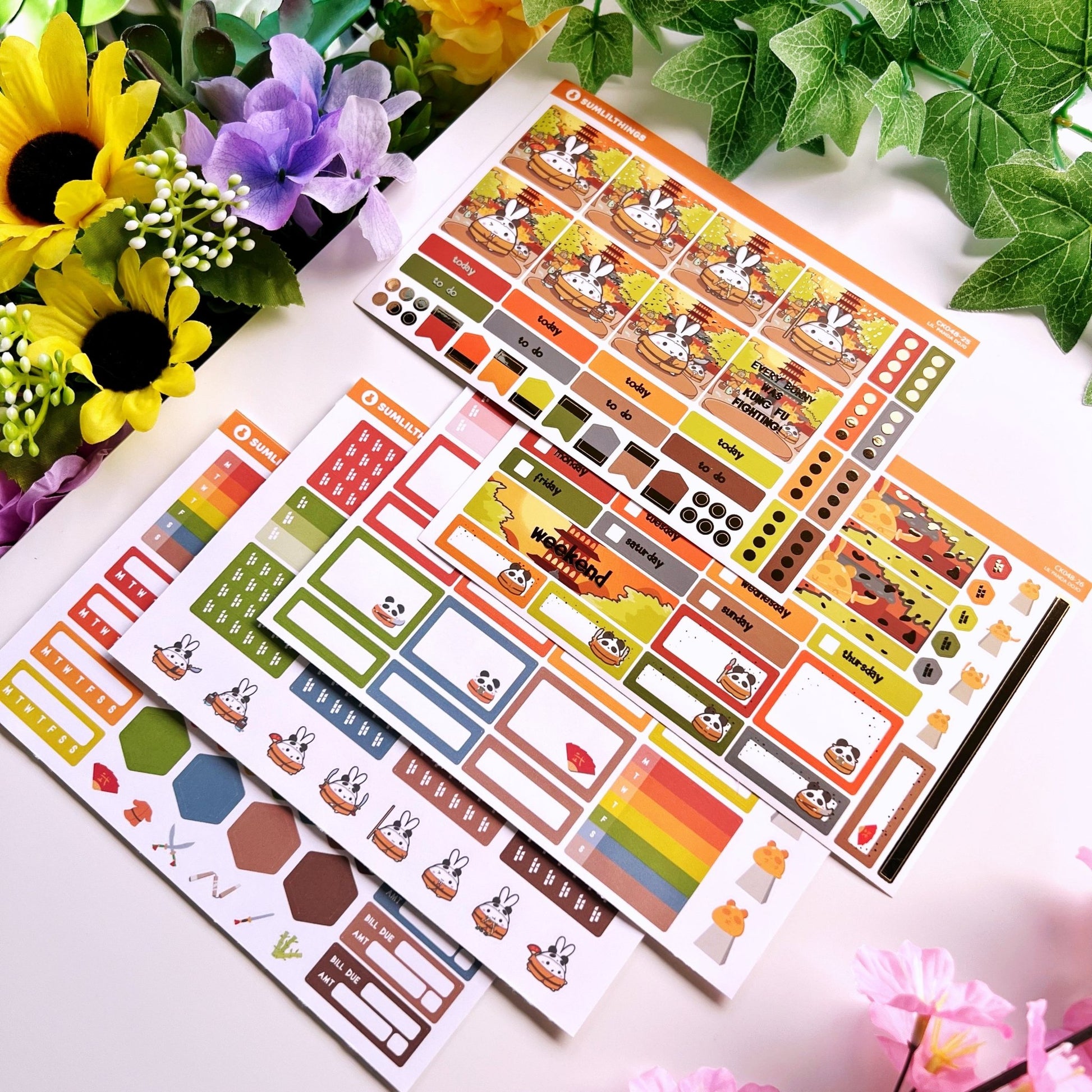 Hobonichi COUSIN - Lil' Panda Dojo - Gold Foil - SumLilThings