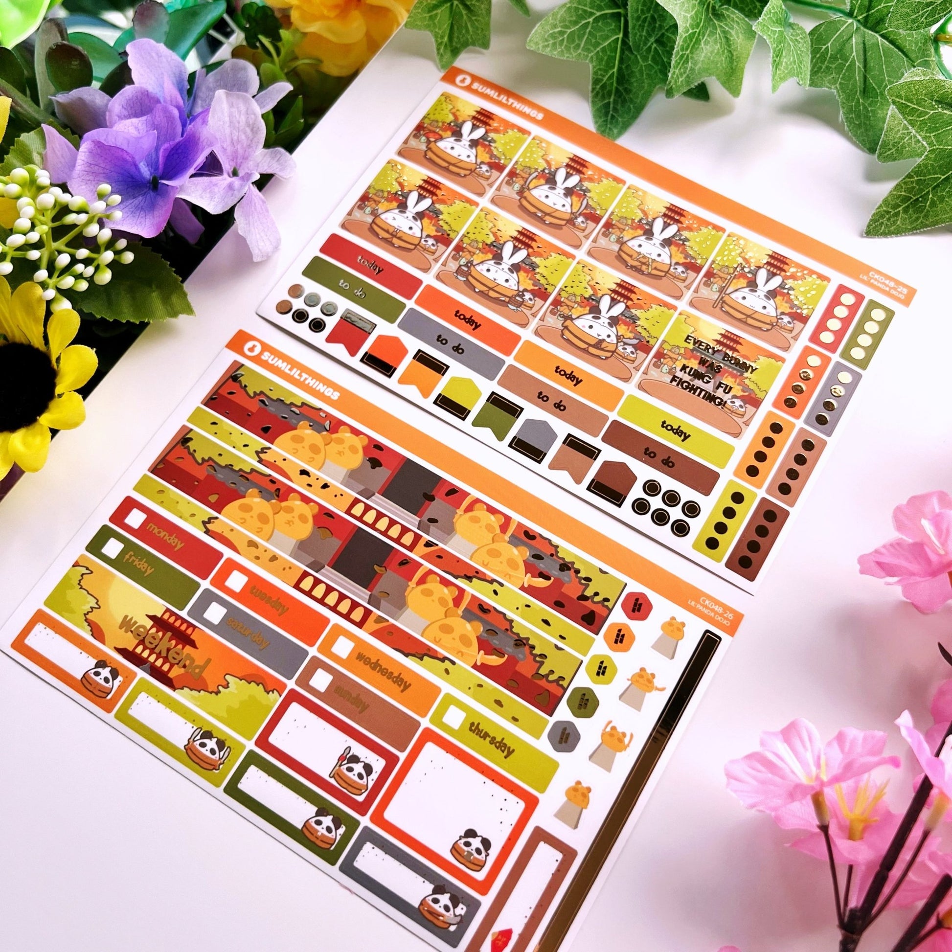 Hobonichi COUSIN - Lil' Panda Dojo - Gold Foil - SumLilThings