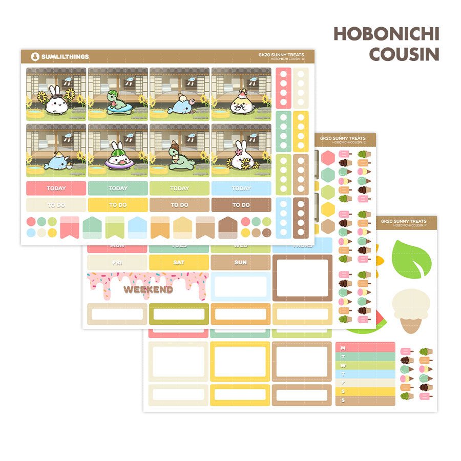 Hobonichi Cousin - Sunny Treats (3 Pages) - SumLilThings