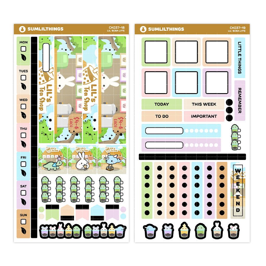 Hobonichi WEEKS Kit - Boba Lyfe - Gold Foil - SumLilThings