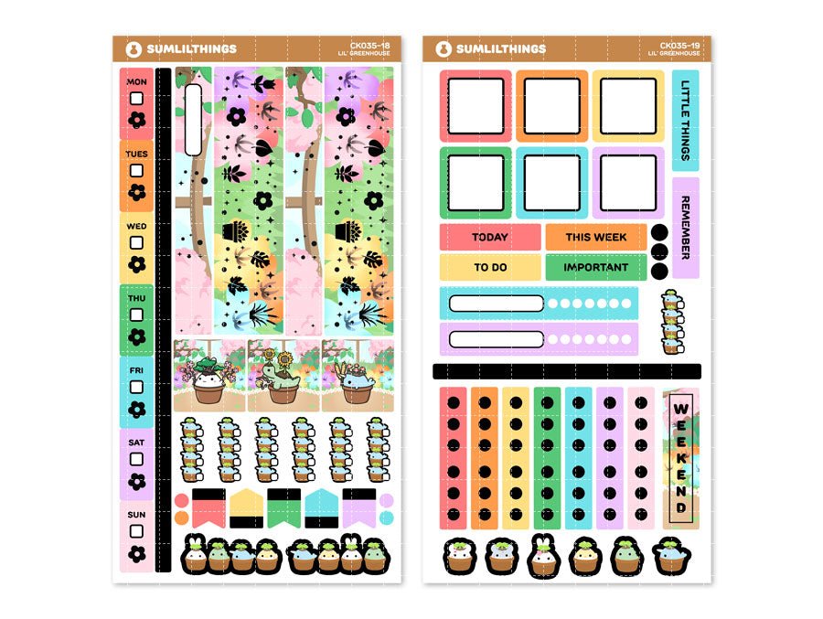 Hobonichi WEEKS Kit - Lil' Greenhouse - Rose Gold Foil - SumLilThings