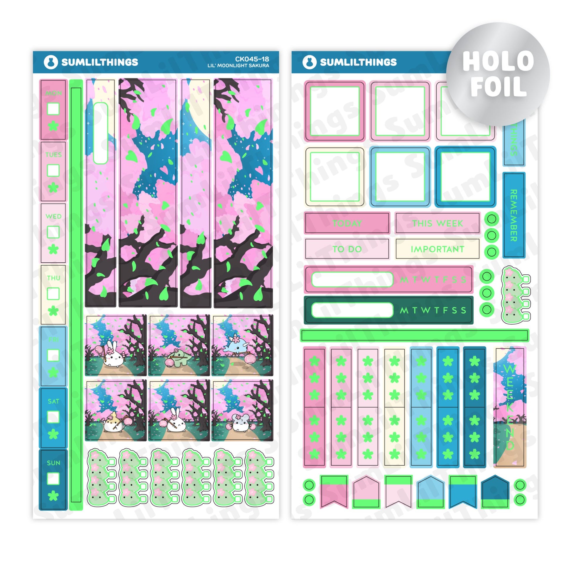 Hobonichi WEEKS Kit - Lil' Moonlight Sakura - SumLilThings