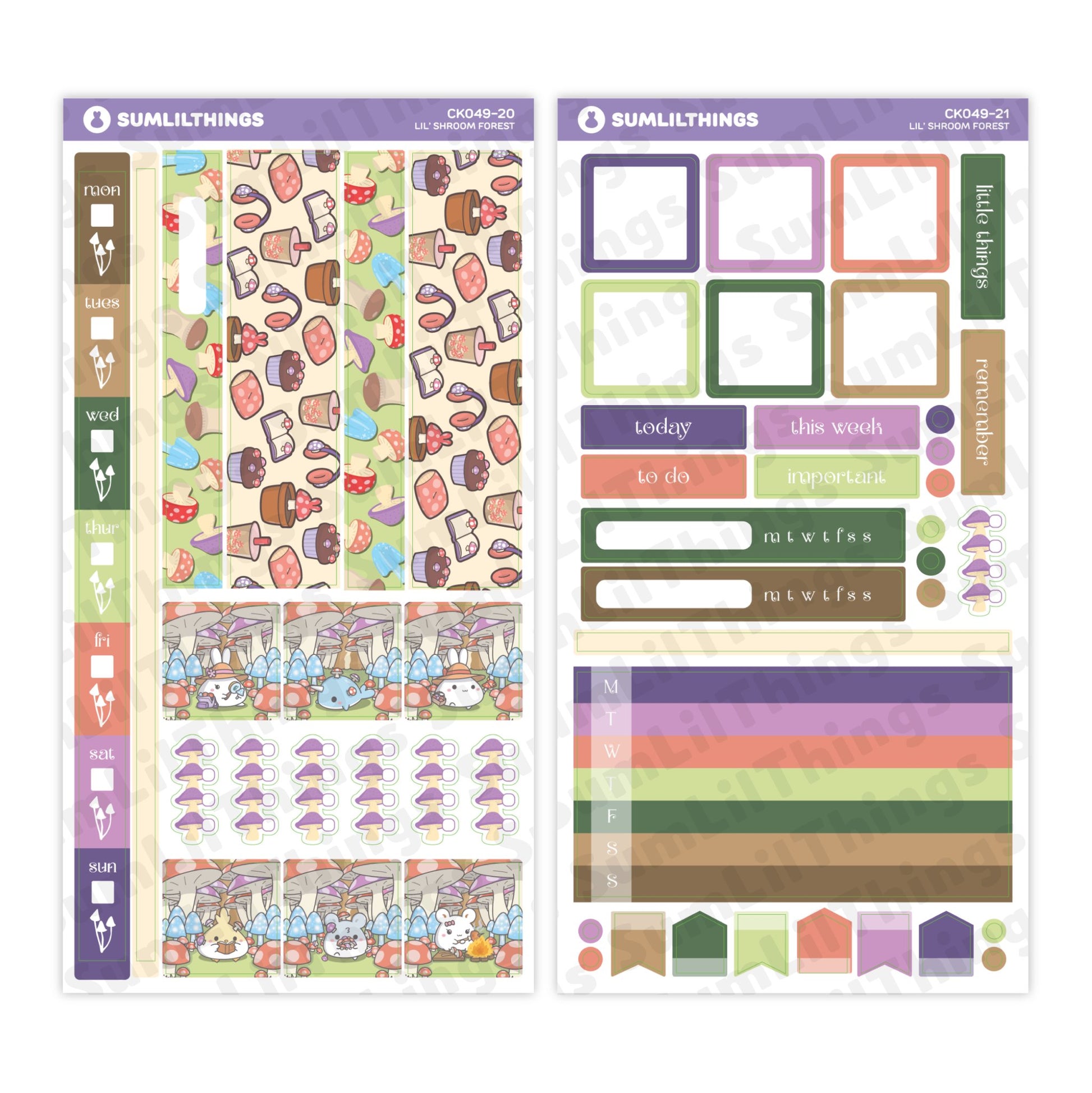Hobonichi WEEKS Kit - Lil' Mushroom Forest - SumLilThings