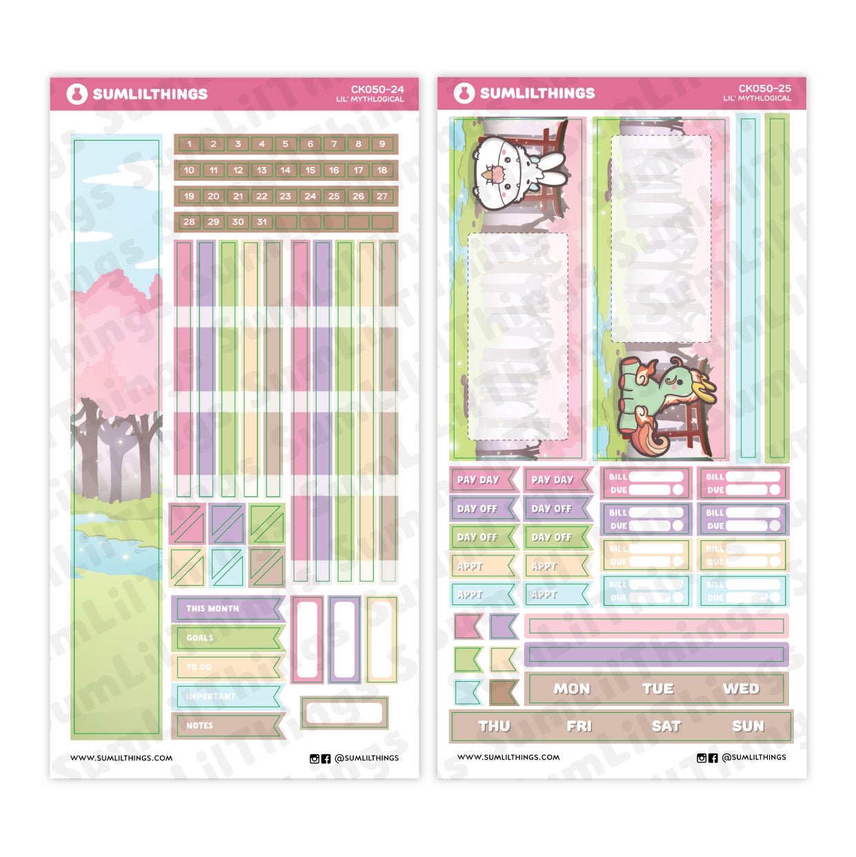 Hobonichi WEEKS Kit - Lil' Mythological - SumLilThings