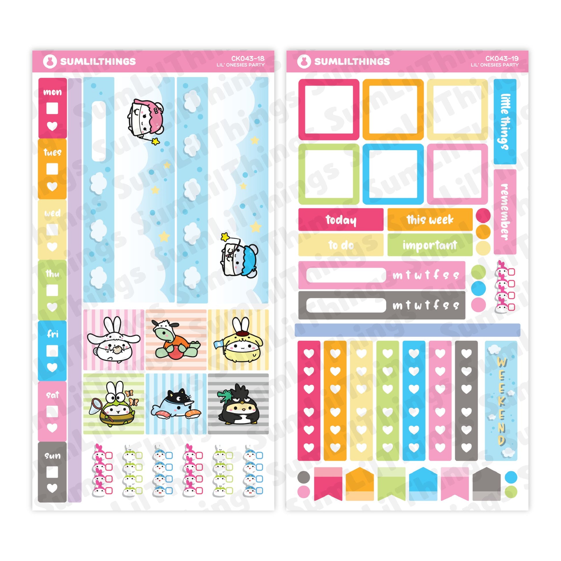 Hobonichi WEEKS Kit - Lil' Onesies Party - SumLilThings