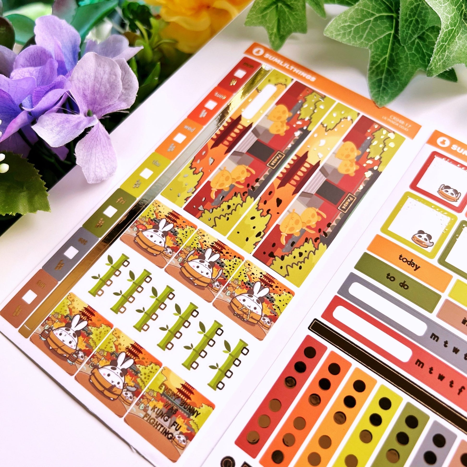 Hobonichi WEEKS Kit - Lil' Panda Dojo (2 Pages) - SumLilThings