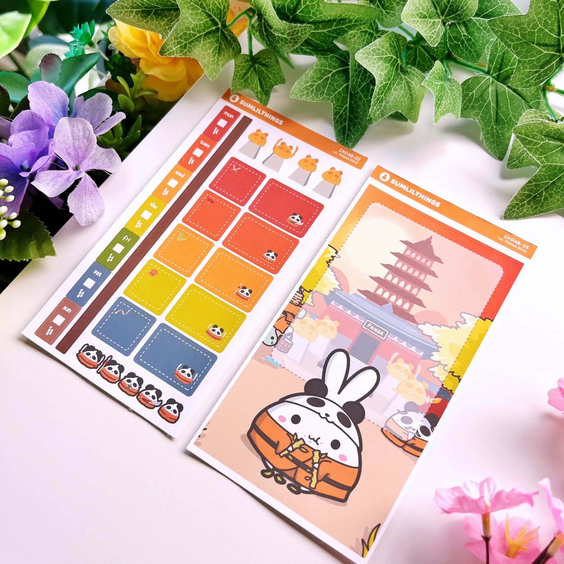 Hobonichi WEEKS Kit - Lil' Panda Dojo (2 Pages) - SumLilThings