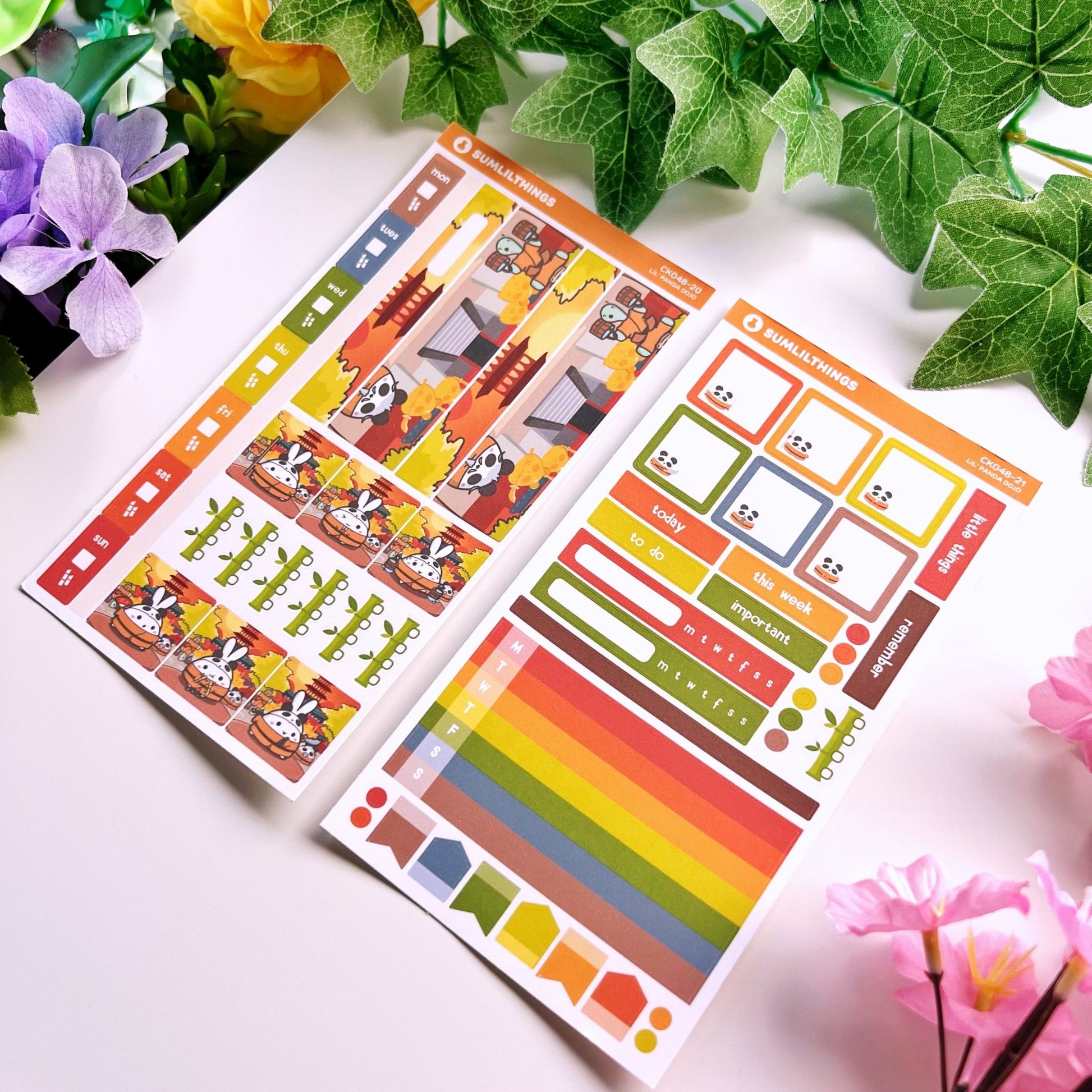 Hobonichi WEEKS Kit - Lil' Panda Dojo (2 Pages) - SumLilThings