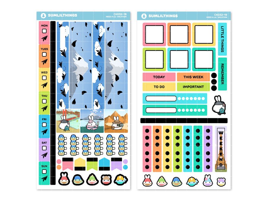 Hobonichi WEEKS Kit - Need A Lil' Vacation - Holo Foil - SumLilThings