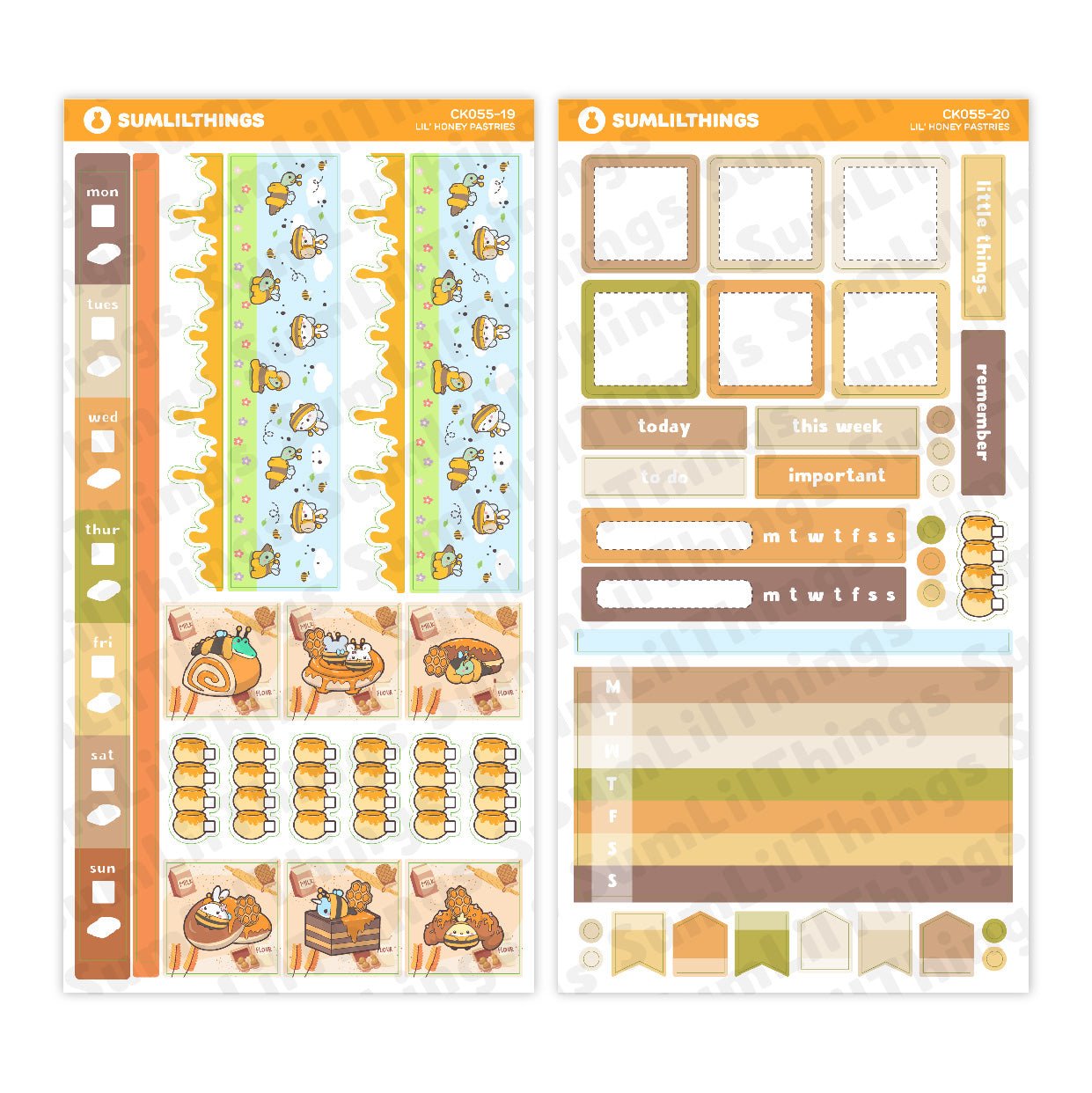 Hobonichi WEEKS - Lil' Honey Pastries - Gold Foil - SumLilThings