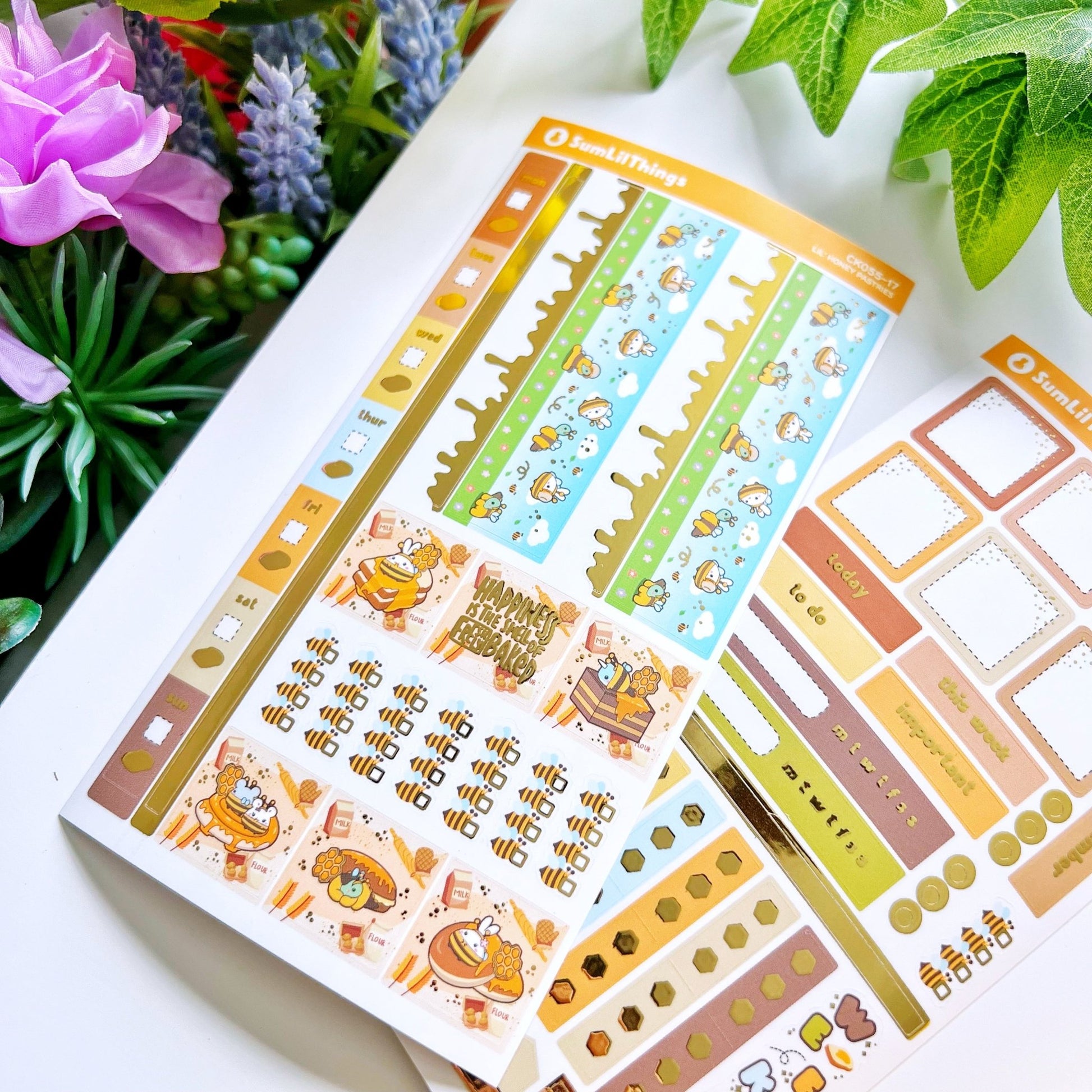 Hobonichi WEEKS - Lil' Honey Pastries - Gold Foil - SumLilThings