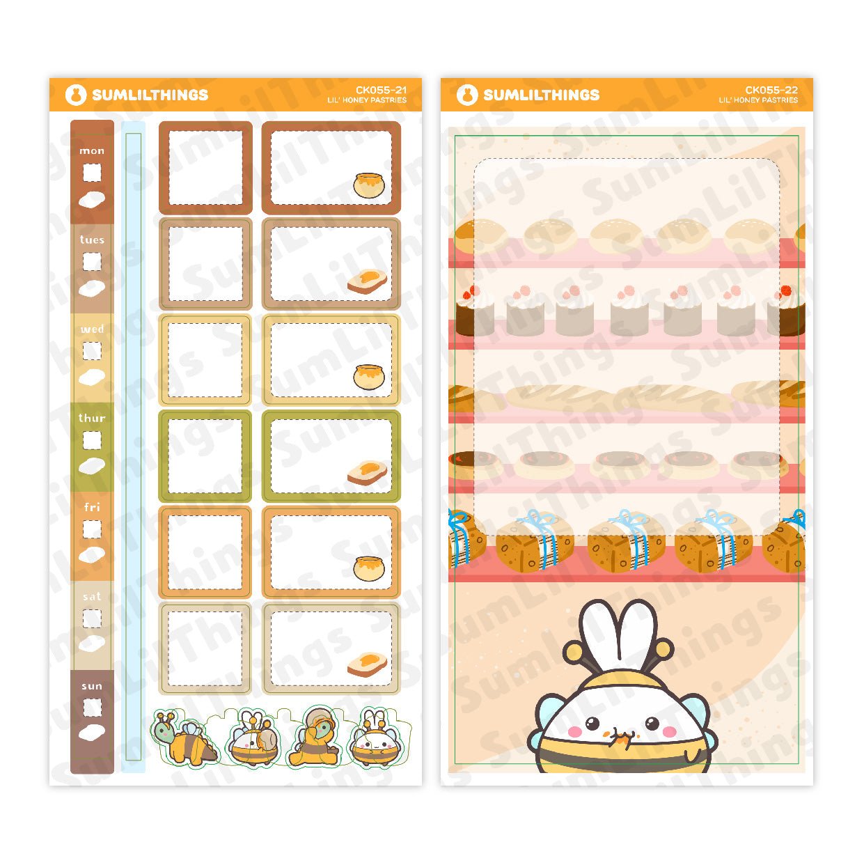 Hobonichi WEEKS - Lil' Honey Pastries - Gold Foil - SumLilThings