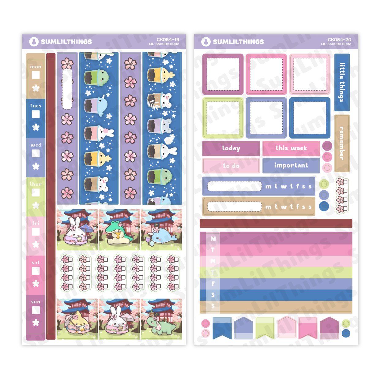 Hobonichi WEEKS - Lil' Sakura Boba - Gold Foil - SumLilThings