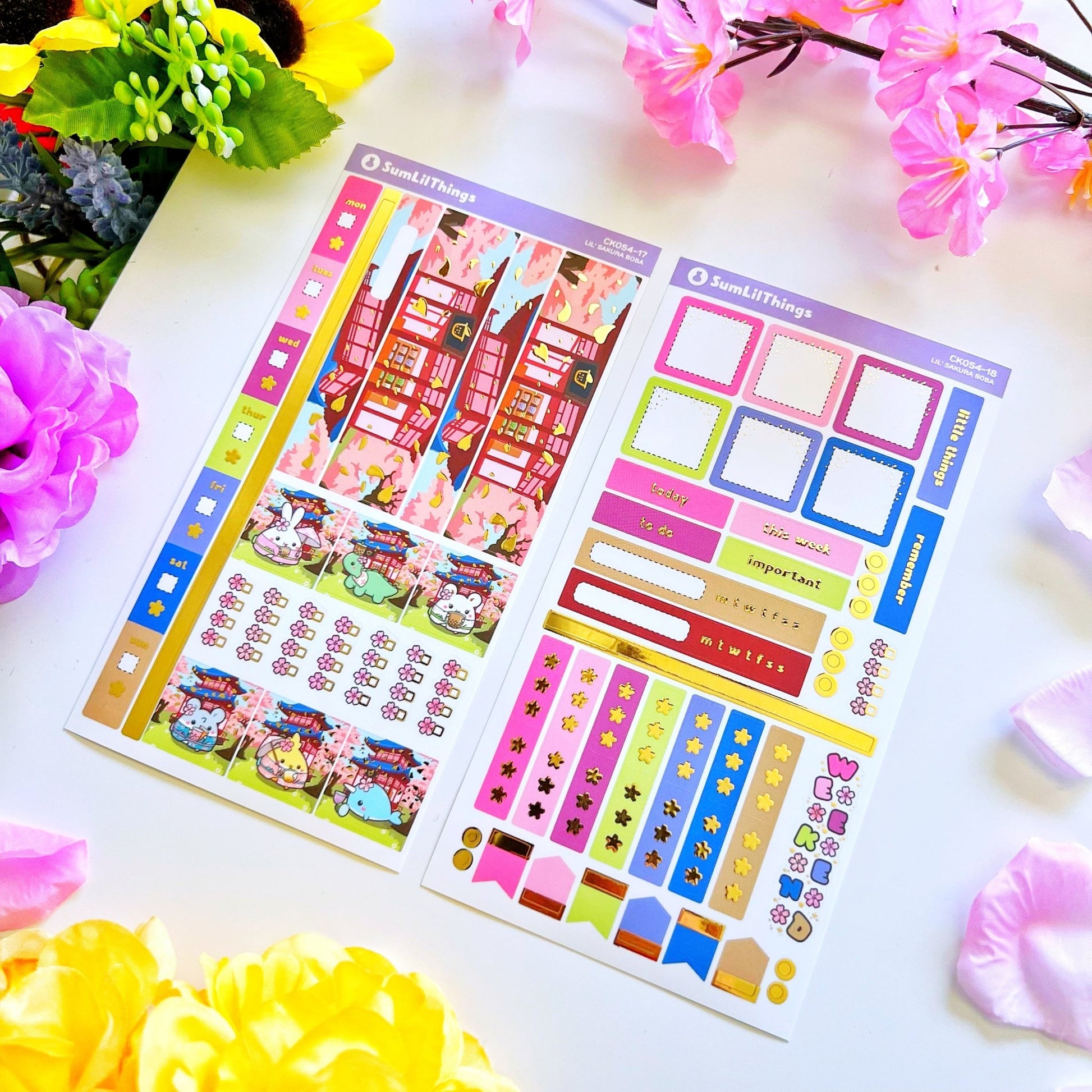 Hobonichi WEEKS - Lil' Sakura Boba - Gold Foil - SumLilThings