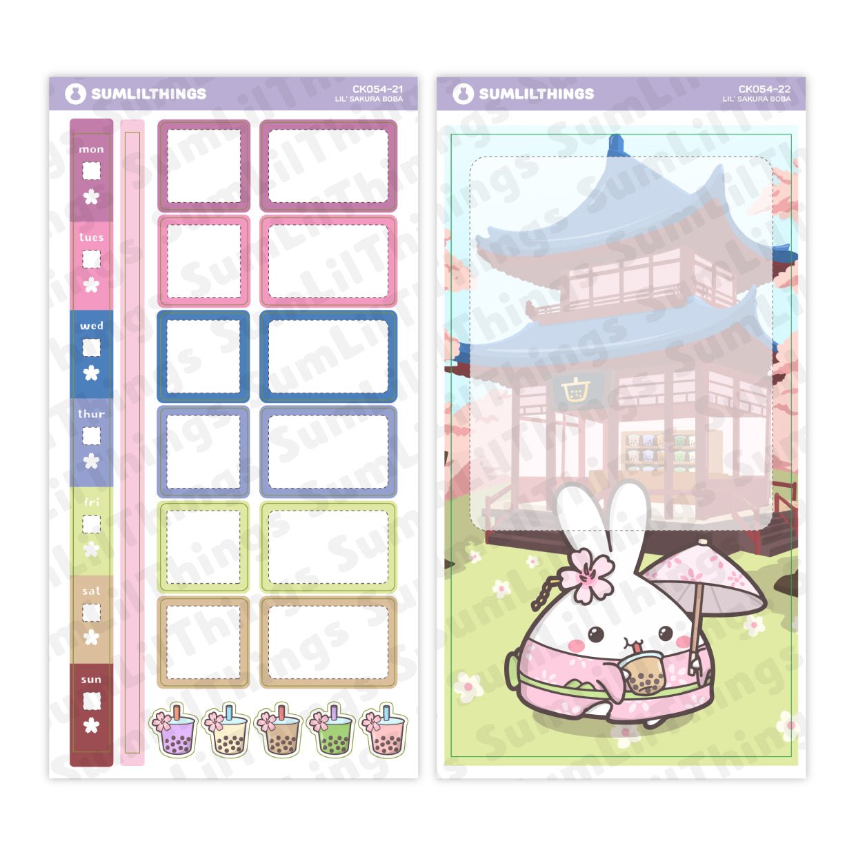 Hobonichi WEEKS - Lil' Sakura Boba - Gold Foil - SumLilThings