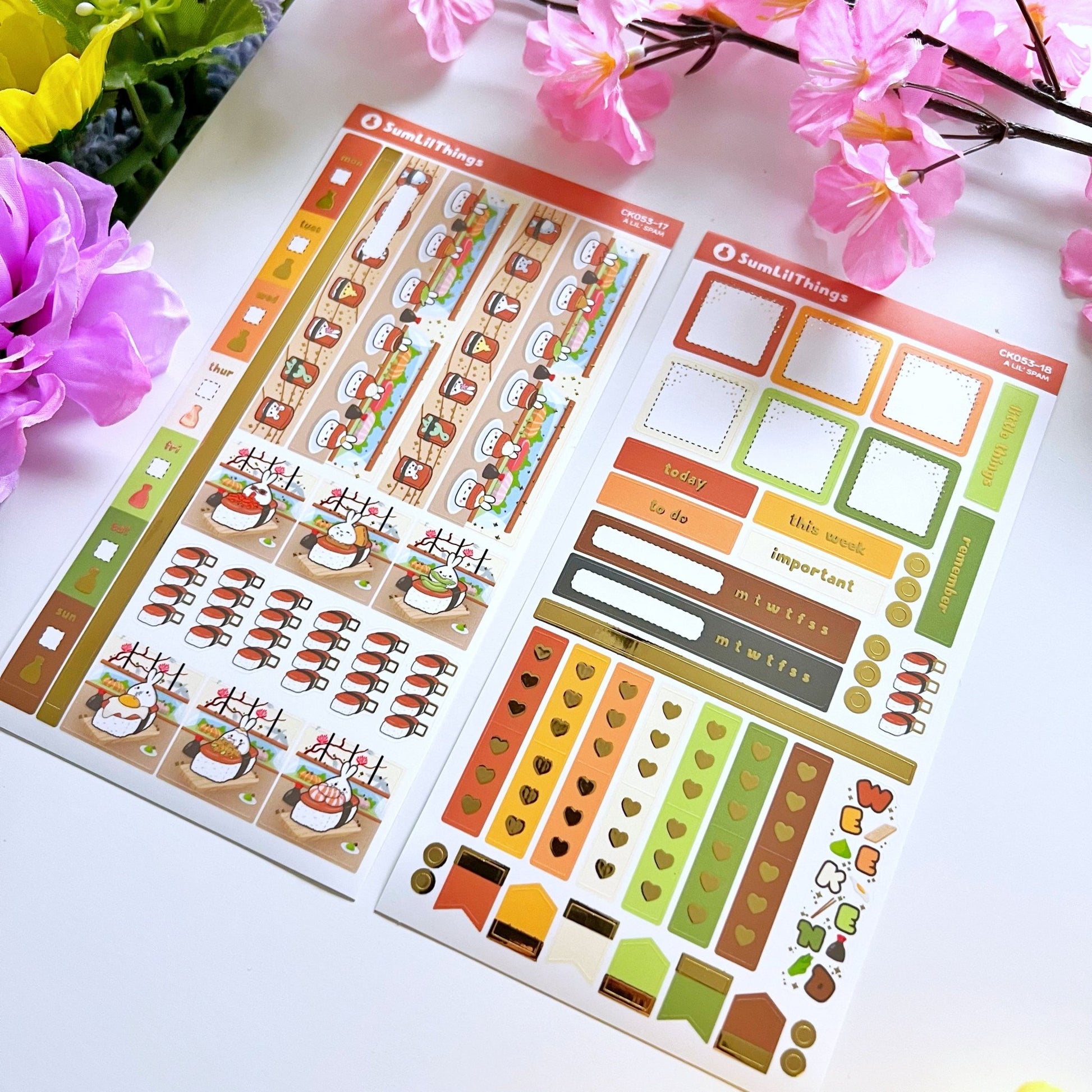 Hobonichi WEEKS - Lil' Spam Musubi - Gold Foil - SumLilThings