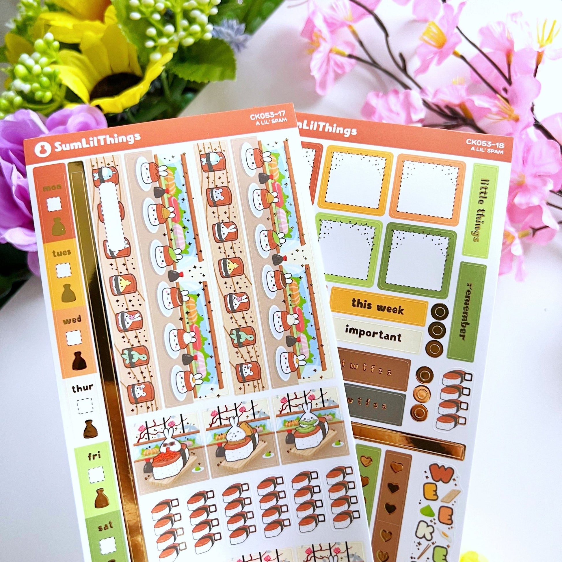 Hobonichi WEEKS - Lil' Spam Musubi - Gold Foil - SumLilThings