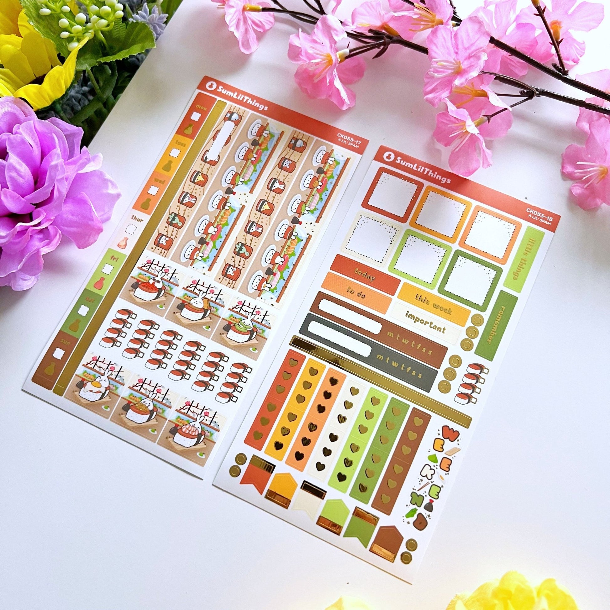 Hobonichi WEEKS - Lil' Spam Musubi - Gold Foil - SumLilThings