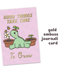 Journaling Card - Good Things Take Time - Gold Foiled - SumLilThings