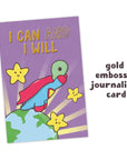 Journaling Card - I Can and I Will - Gold Foiled - SumLilThings