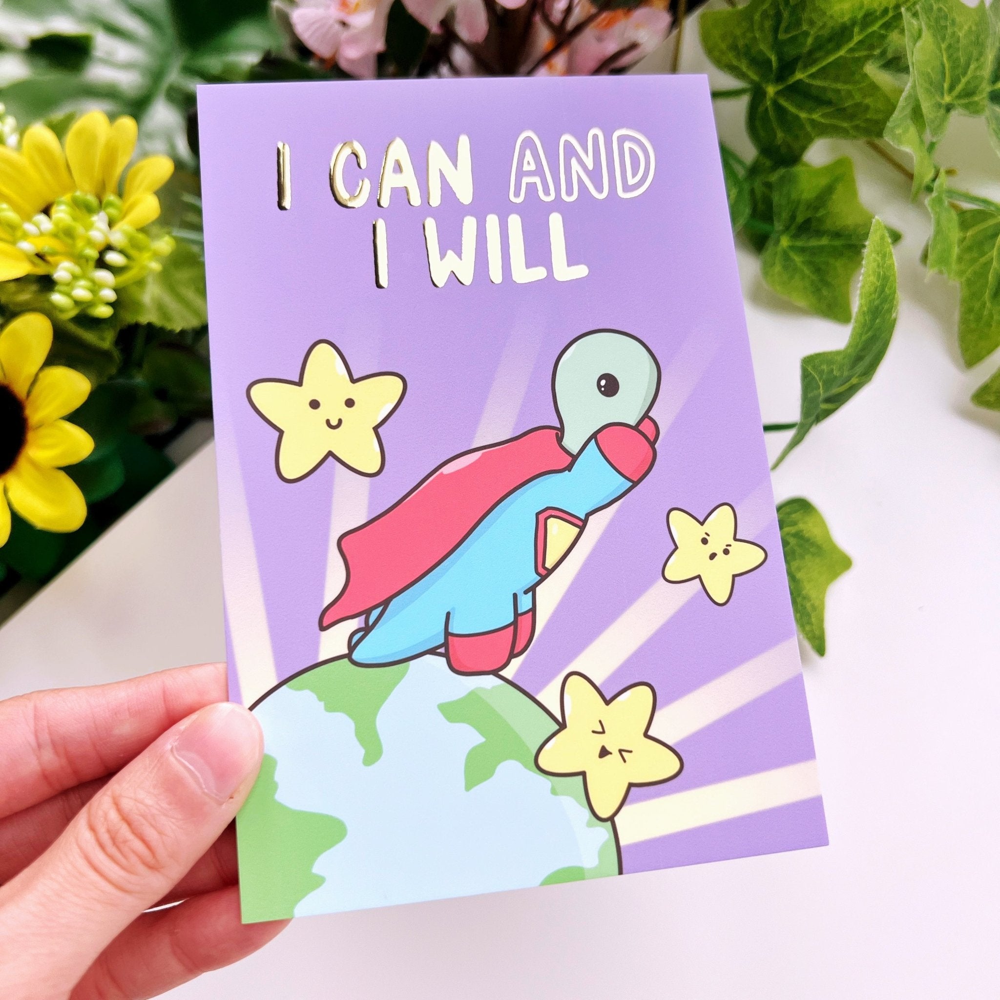Journaling Card - I Can and I Will - Gold Foiled - SumLilThings