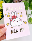 Journaling Card - New Year New Me (Set of 8) - Gold Foiled - SumLilThings