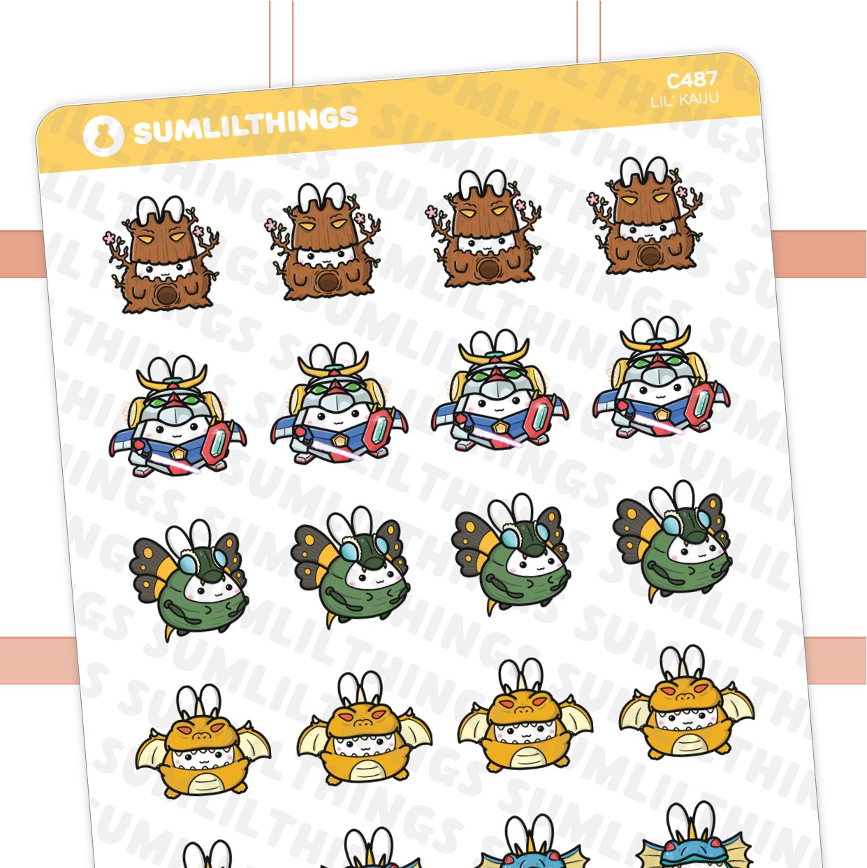 Kaiju Costume Stickers - SumLilThings