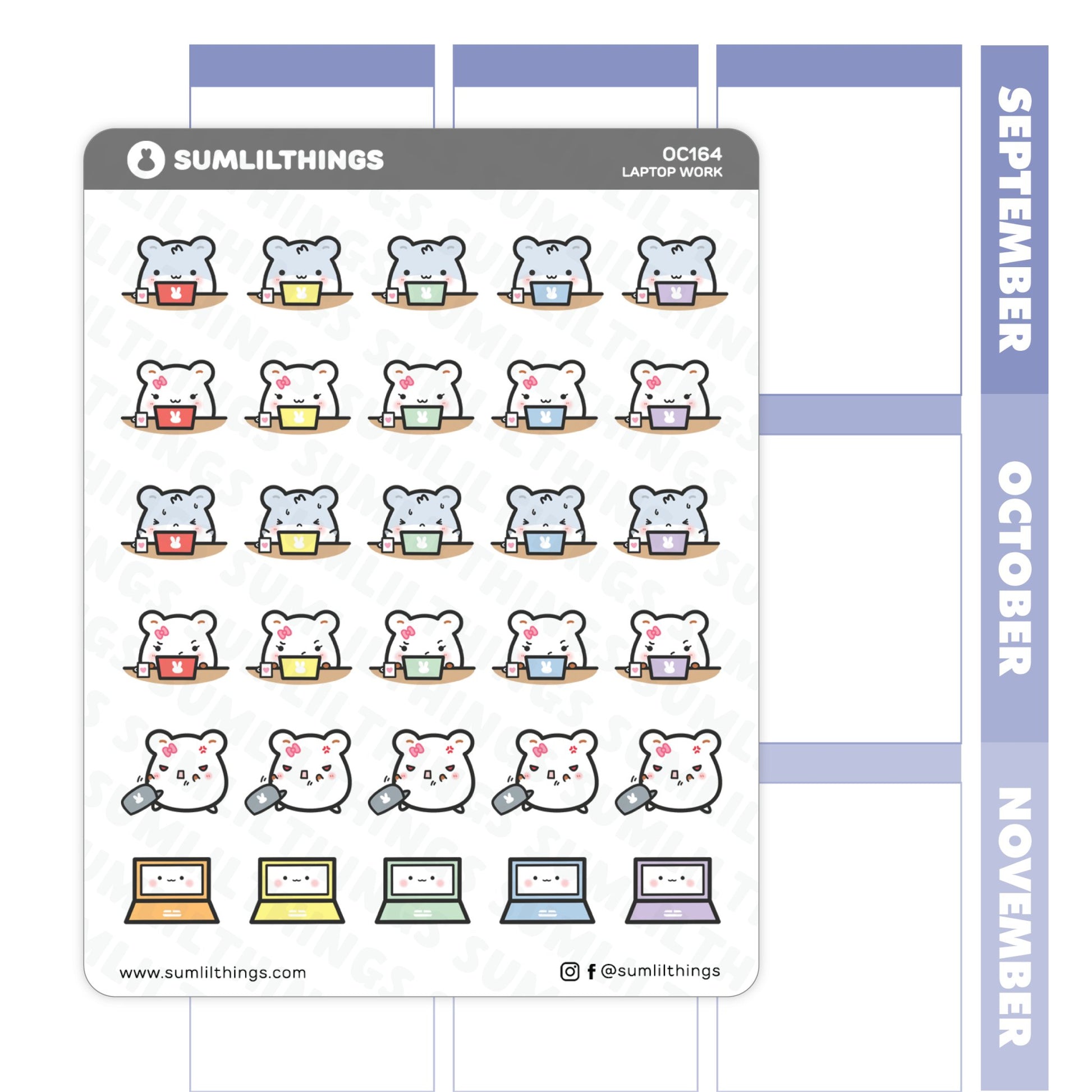 Laptop Working Stickers - SumLilThings