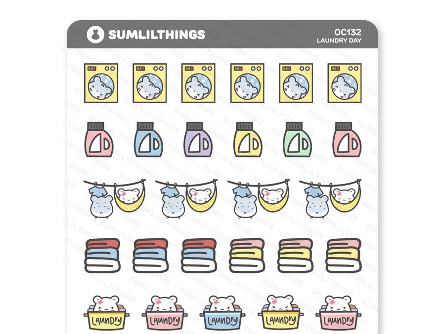 Laundry Day Stickers - SumLilThings