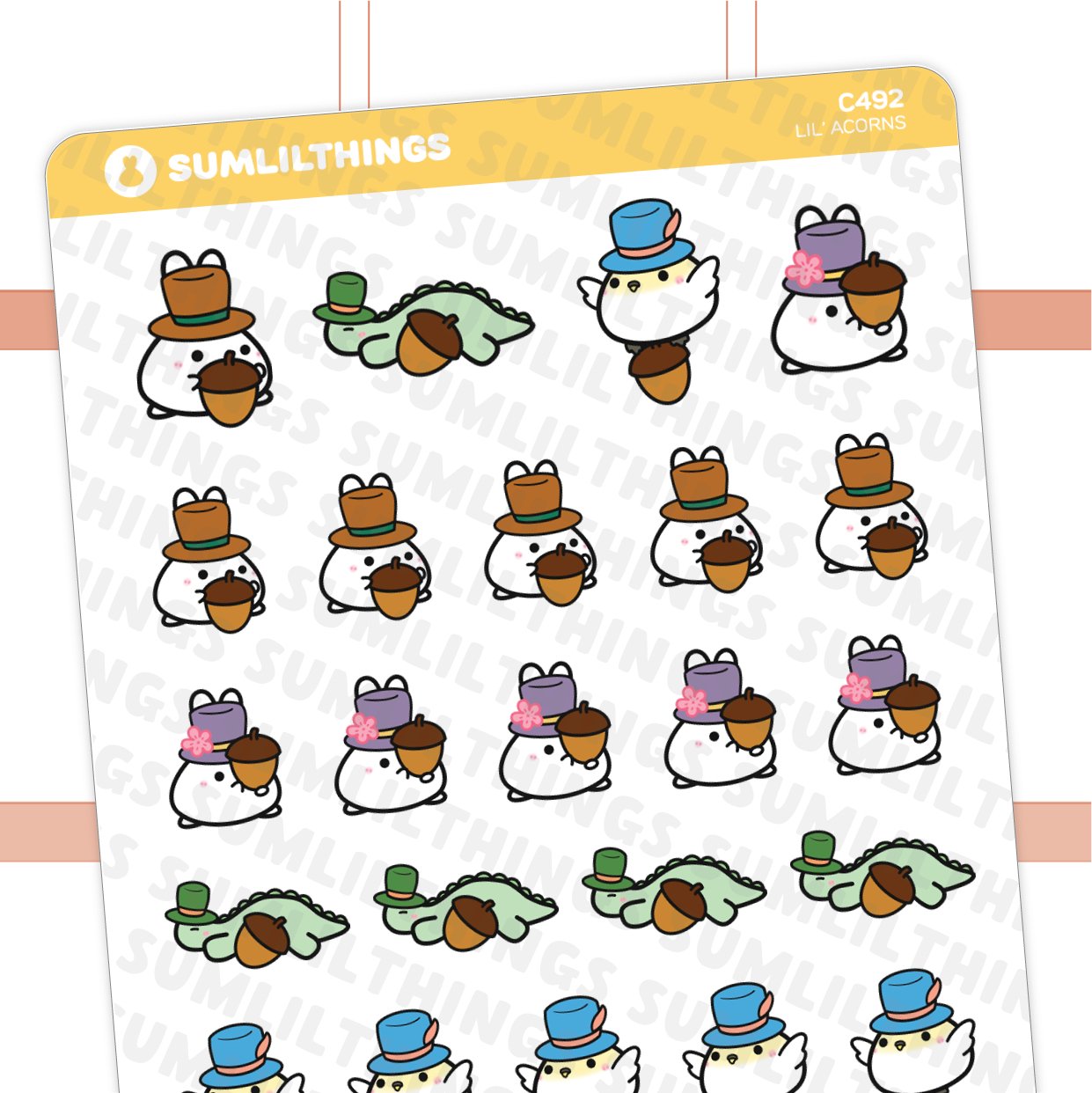 Lil' Acorns and Top Hats Stickers - SumLilThings