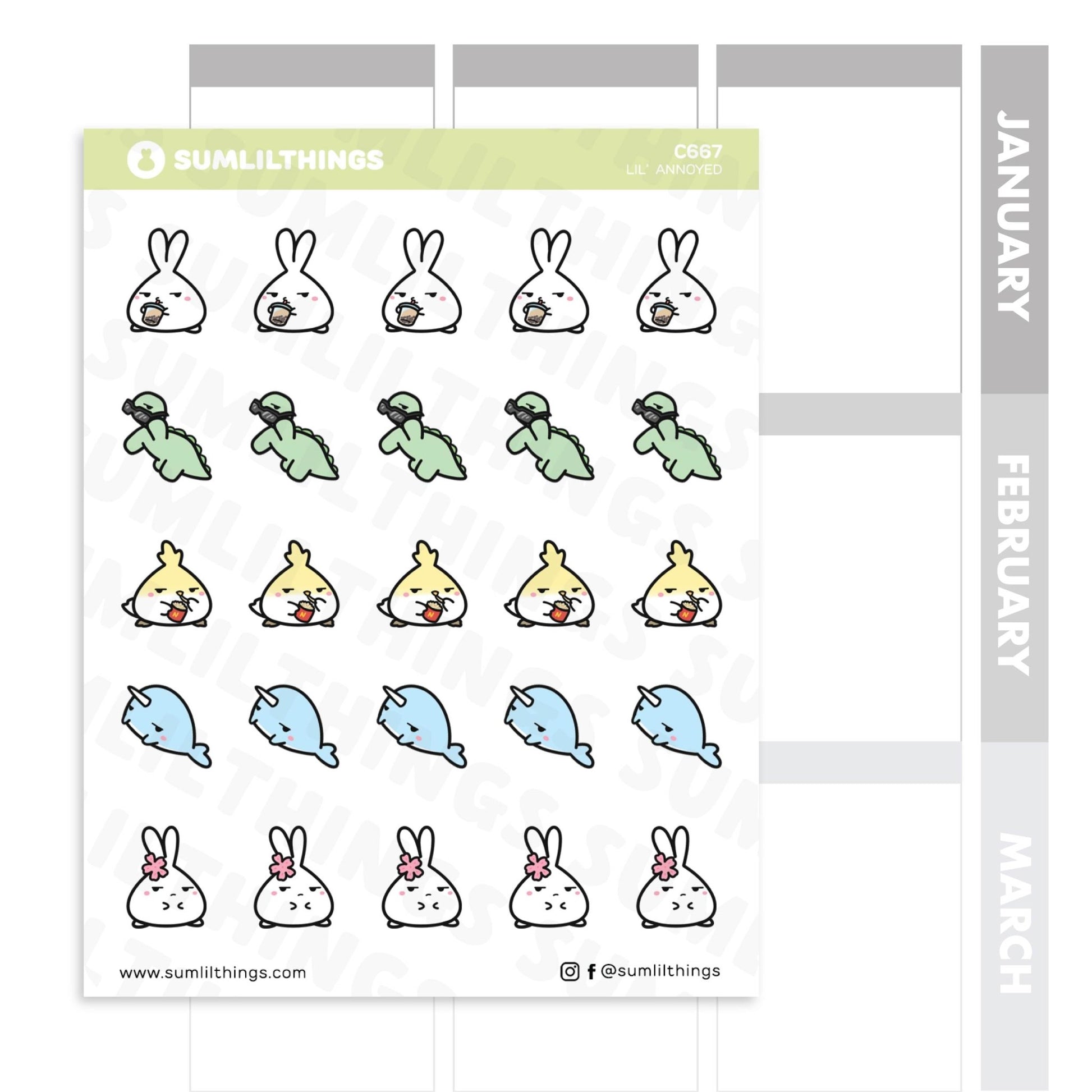 Lil' Annoyed Stickers - SumLilThings