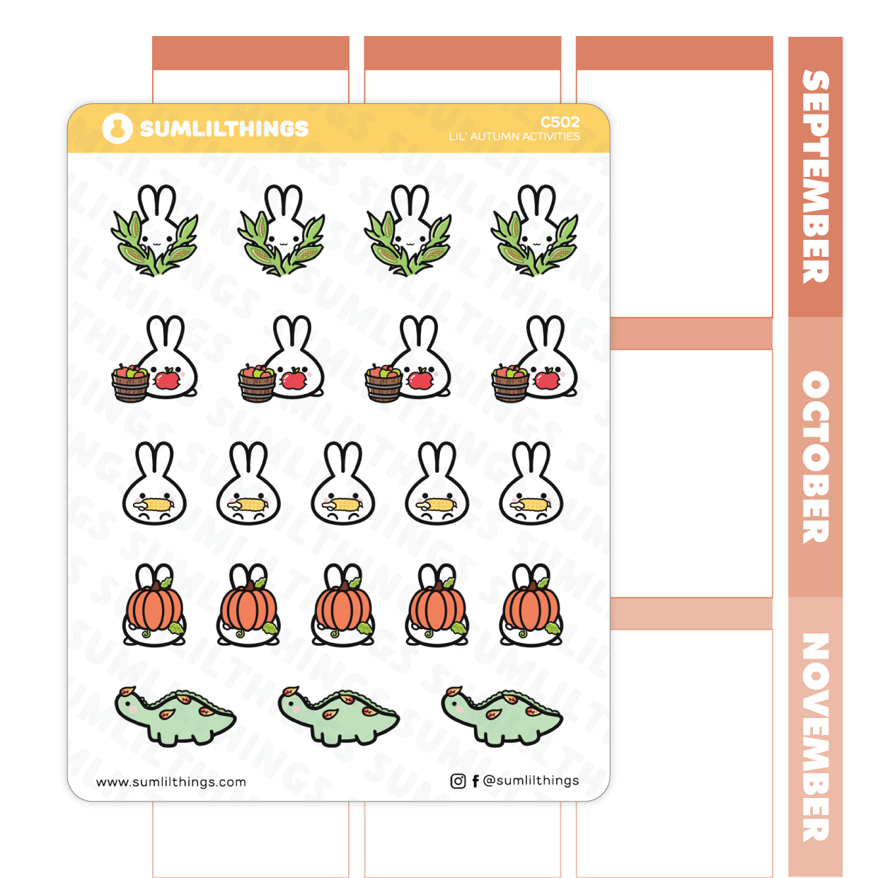 Lil' Autumn Activities Stickers - SumLilThings