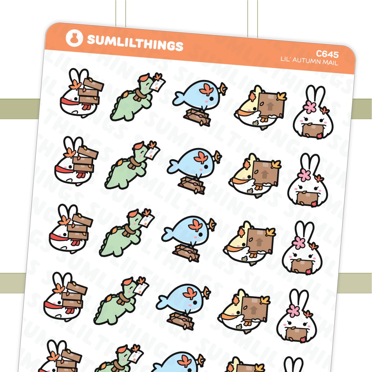 Lil' Autumn Mail Stickers - SumLilThings