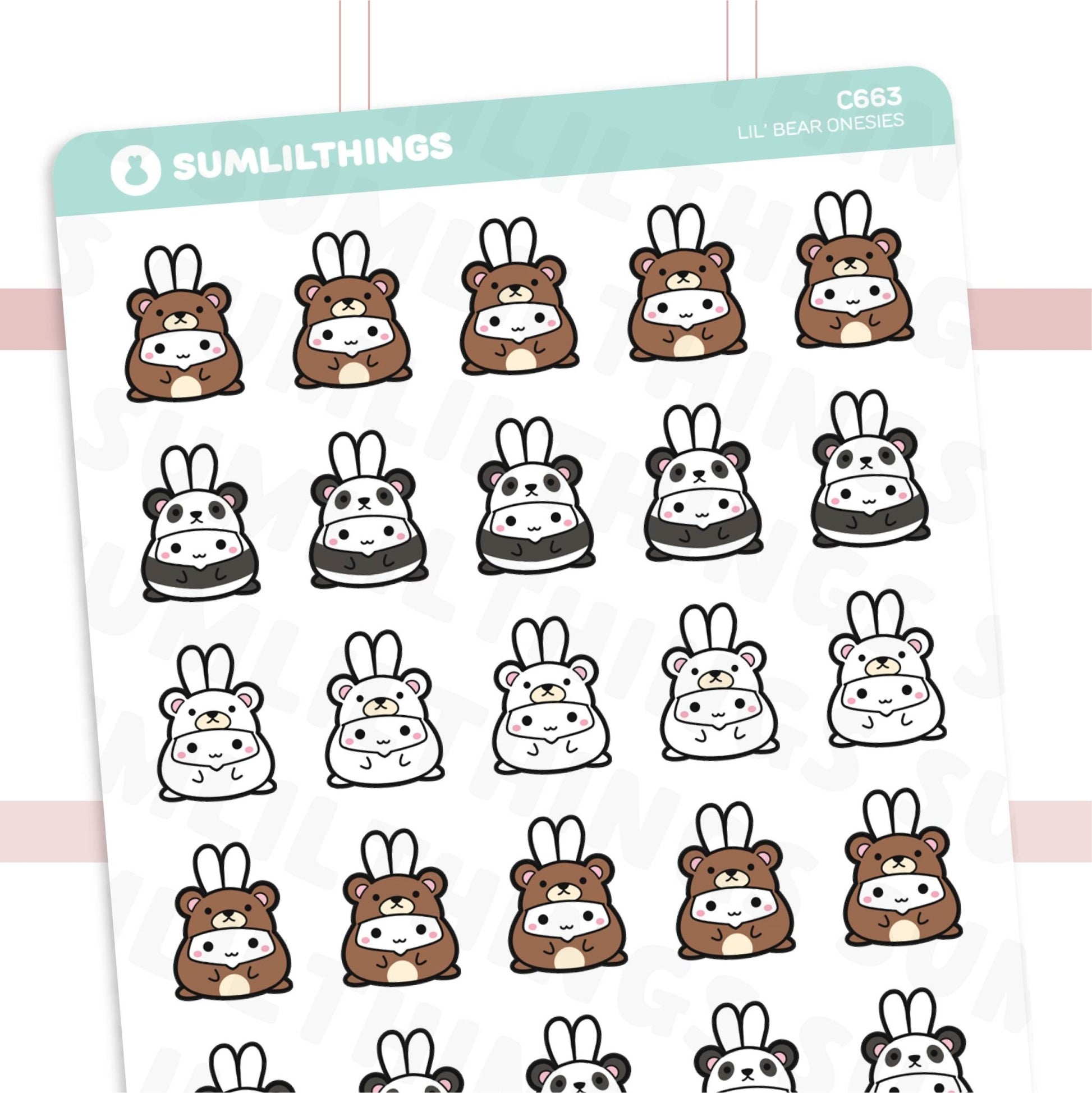 Lil' Bear Onesies Stickers - SumLilThings