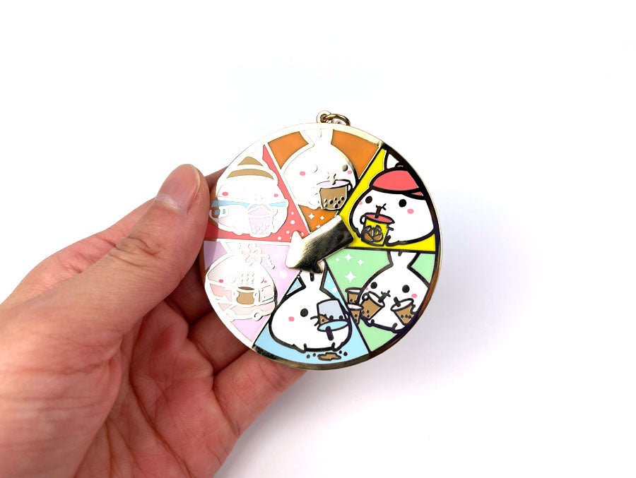 Lil&#39; Boba Decision Wheel - Spinning Keychain - SumLilThings