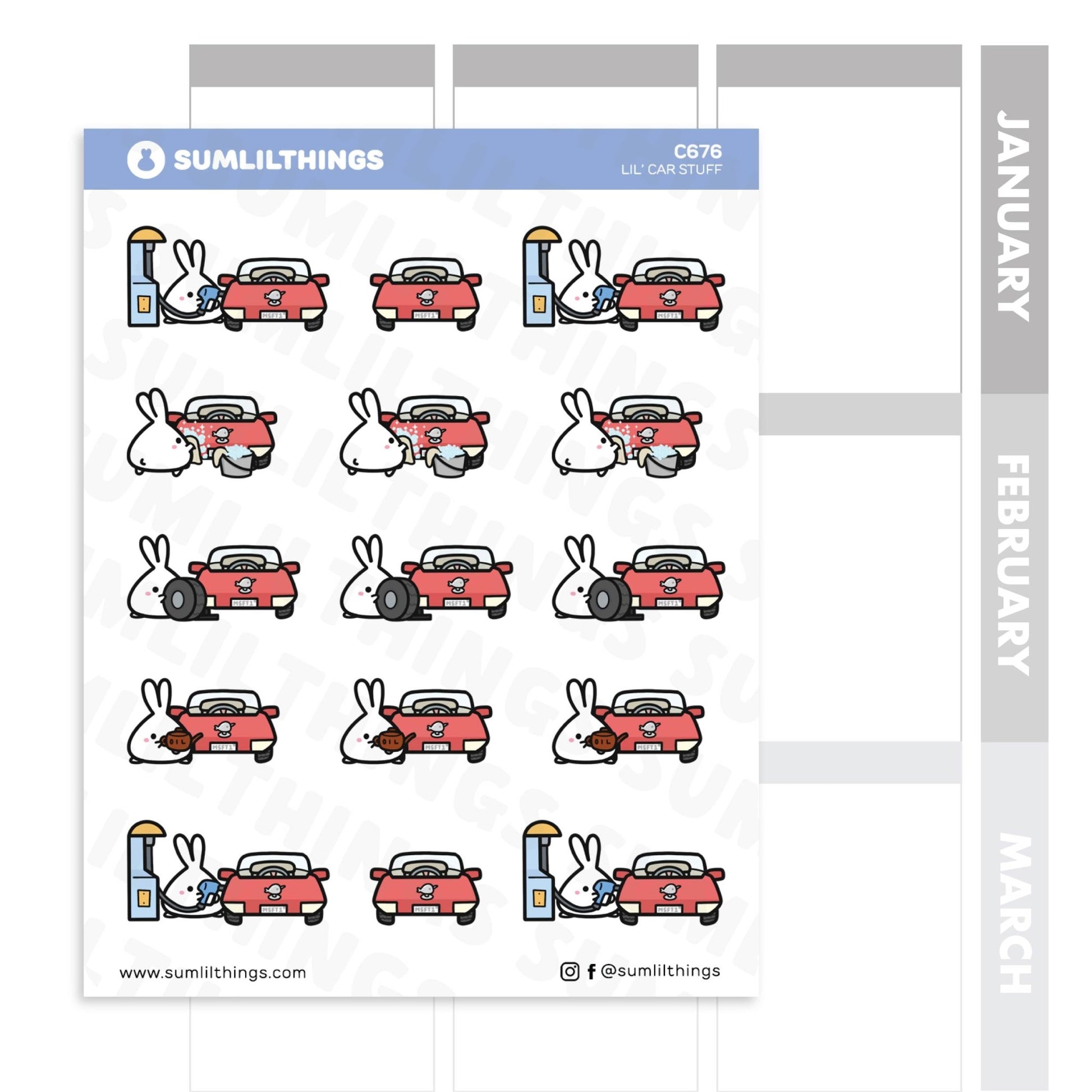 Lil' Car Stuff Stickers - SumLilThings