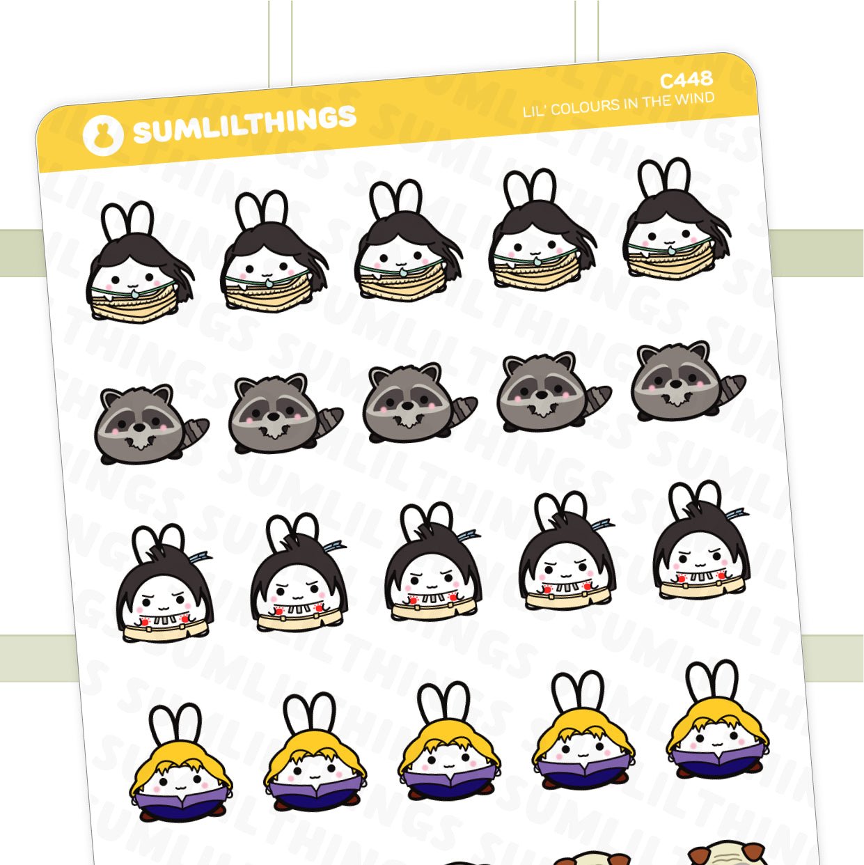 Lil' Colours of the Wind Stickers - SumLilThings