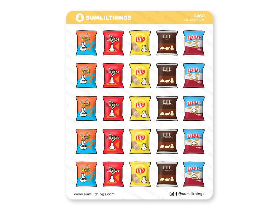 Lil' Crunchy // Chips Stickers - SumLilThings
