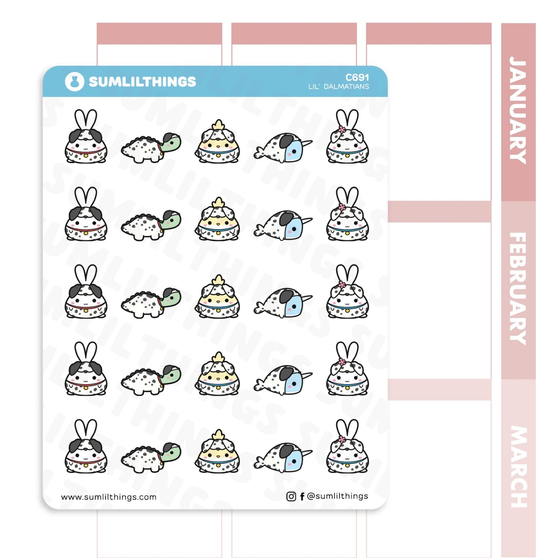 Lil' Dalmatians Stickers - SumLilThings