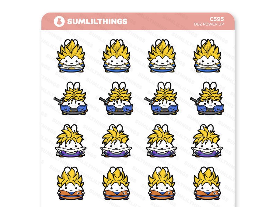 LIl&#39; DBZ Power Up Stickers - SumLilThings