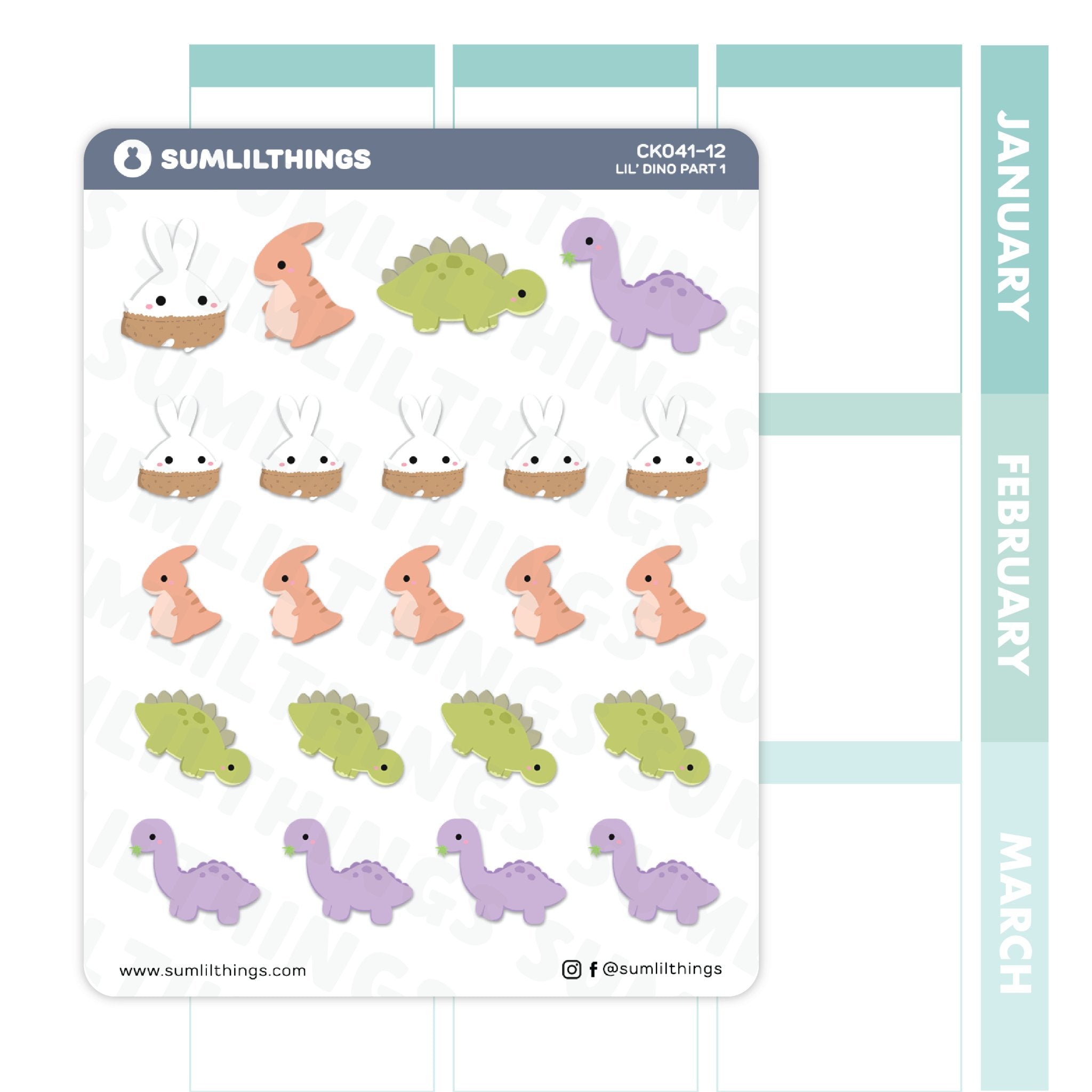 Lil' Dinosaurs Stickers - SumLilThings