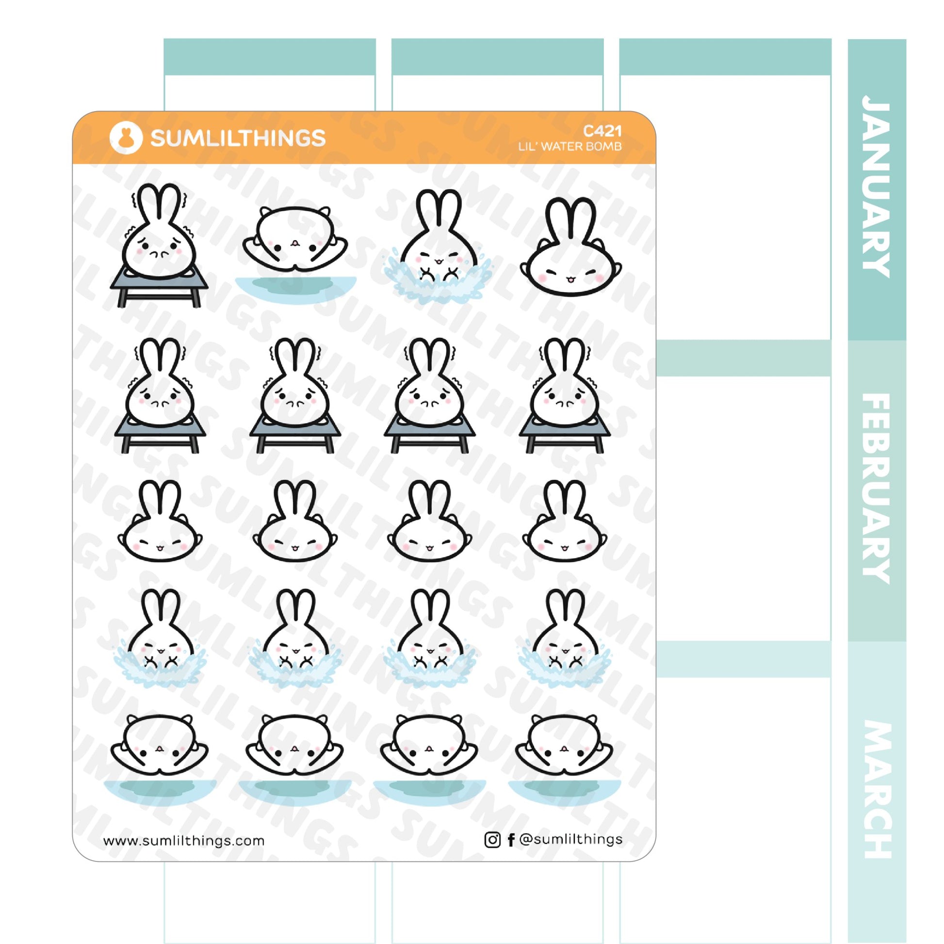 Lil' Diving Stickers - SumLilThings