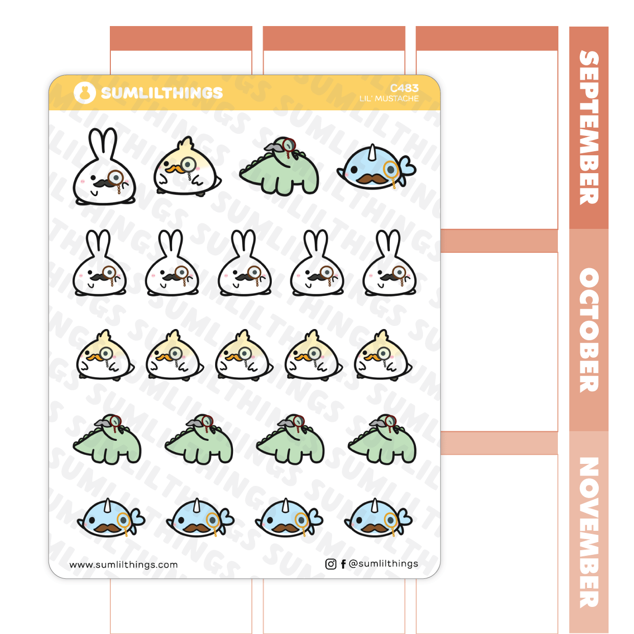 Lil' Fabulous Mustache Stickers - SumLilThings