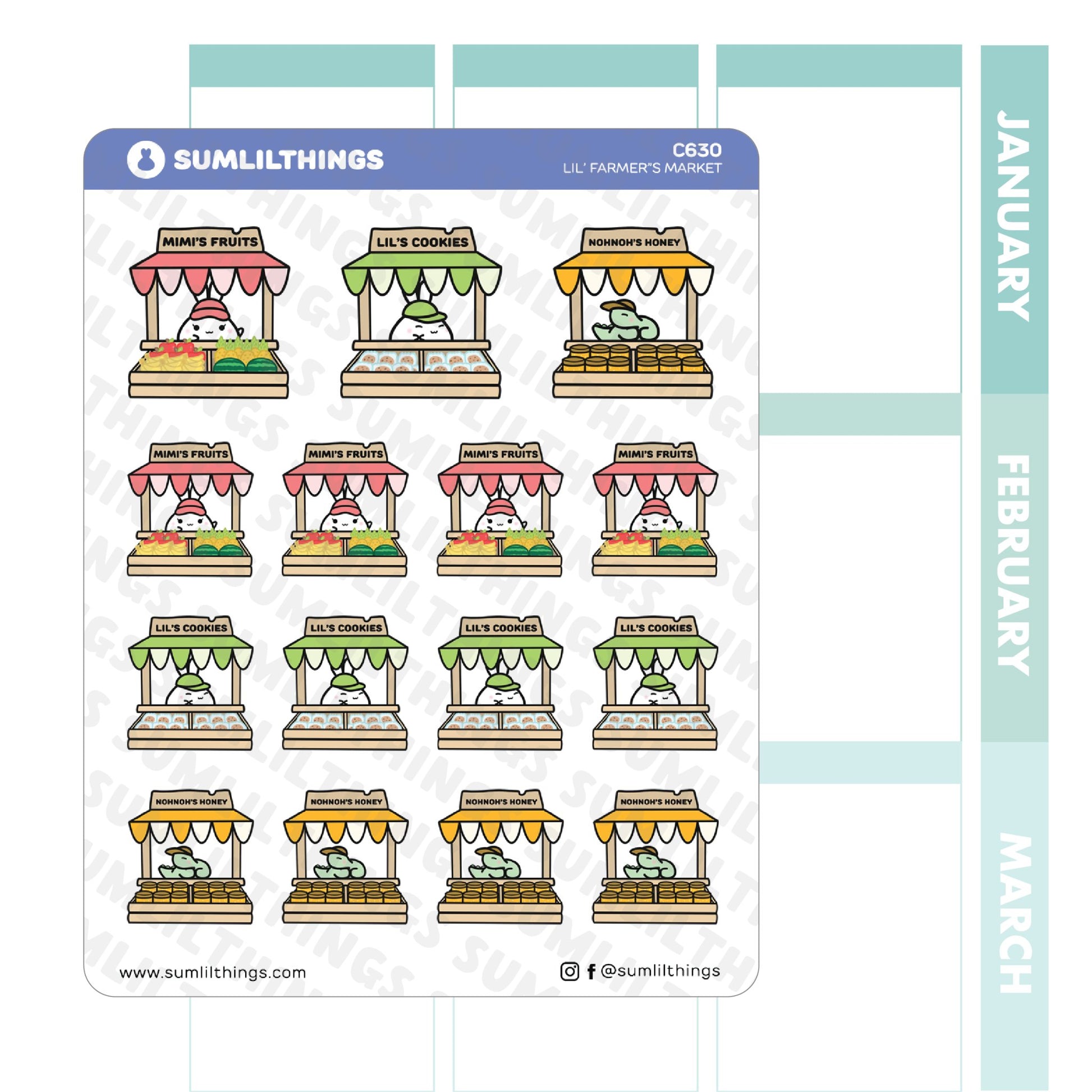 Lil' Farmer's Market Stickers - SumLilThings
