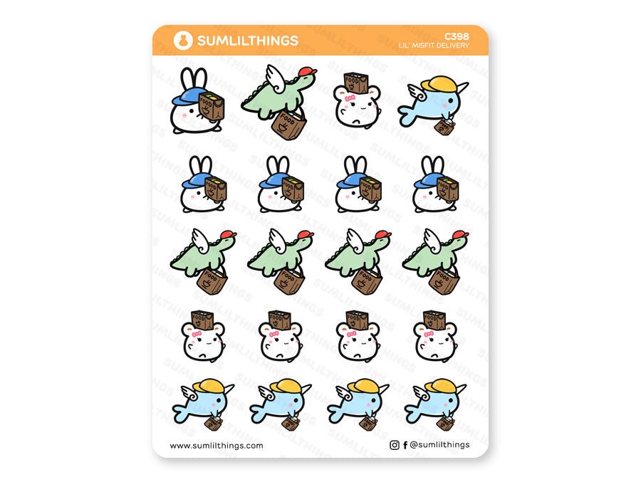 Lil&#39; Food Delivery Stickers - SumLilThings