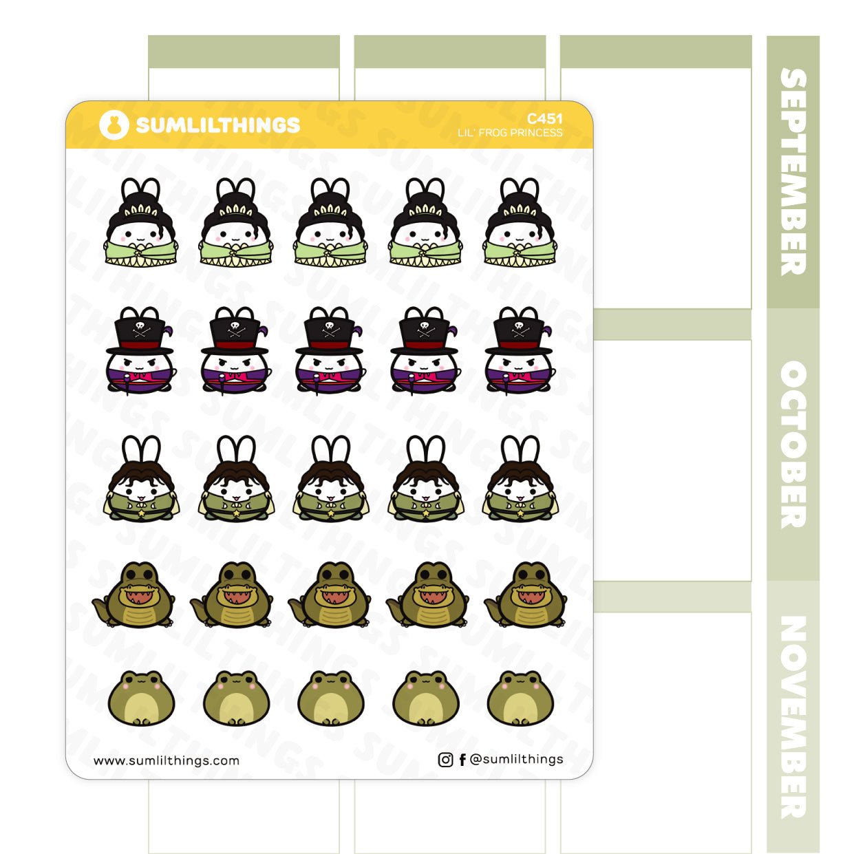 Lil' Frog Princess Stickers - SumLilThings